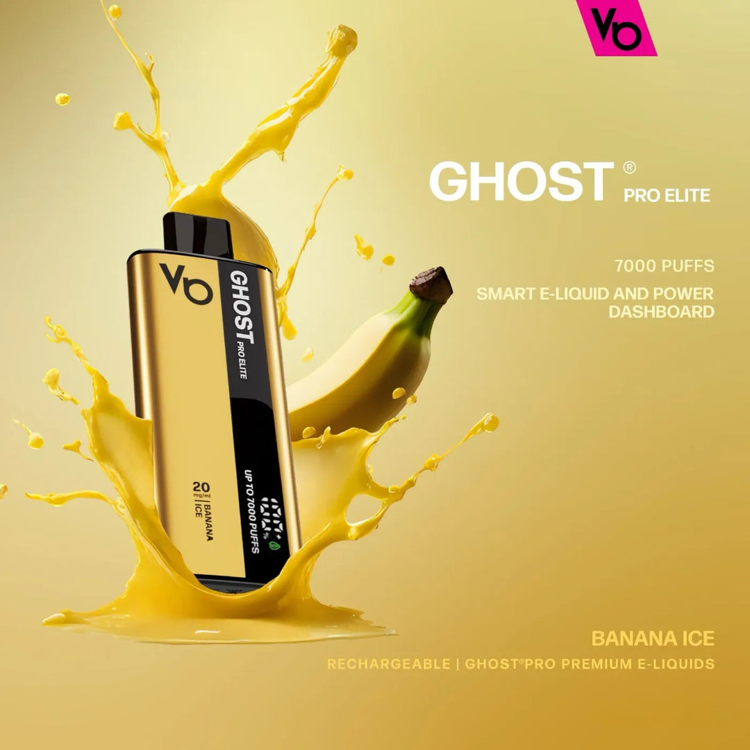 VAPES BARS Ghost Pro Elite Disposable 7000 Puffs 20MG Rechargeable Vape