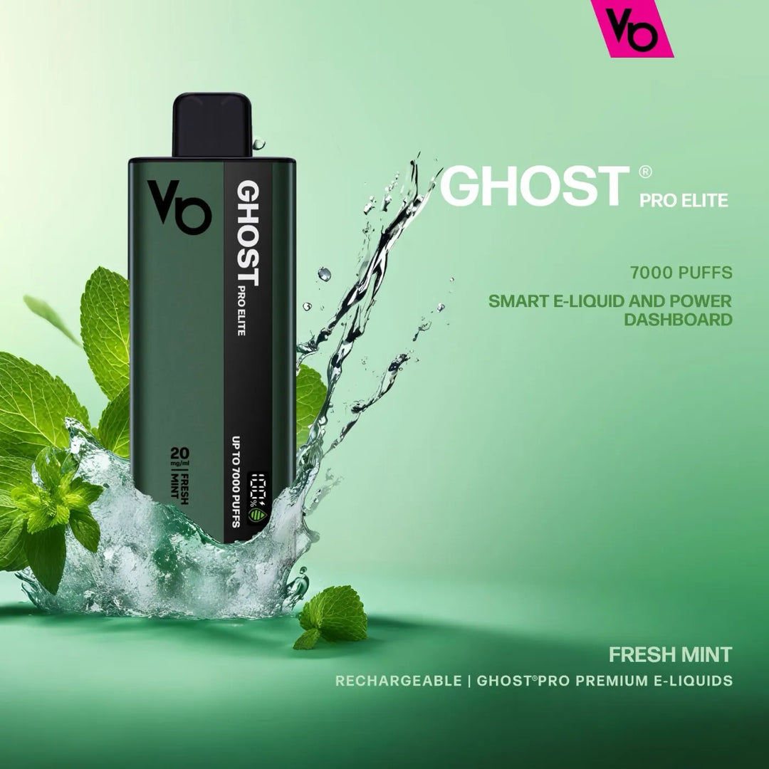 VAPES BARS Ghost Pro Elite Disposable 7000 Puffs 20MG Rechargeable Vape