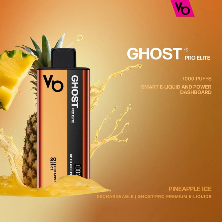 VAPES BARS Ghost Pro Elite Disposable 7000 Puffs 20MG Rechargeable Vape