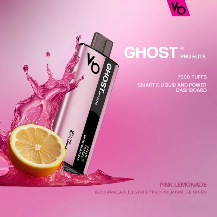 VAPES BARS Ghost Pro Elite Disposable 7000 Puffs 20MG Rechargeable Vape
