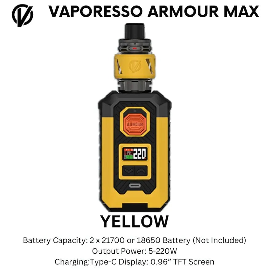 Yellow - VAPORESSO ARMOUR Max Pod System 220W  Vape Kit in Dubai, UAE