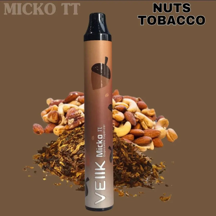 Nuts Tobacco  - VEIIK Micko π Pie 600 Puffs Disposable Vaporizer in Dubai, UAE 
