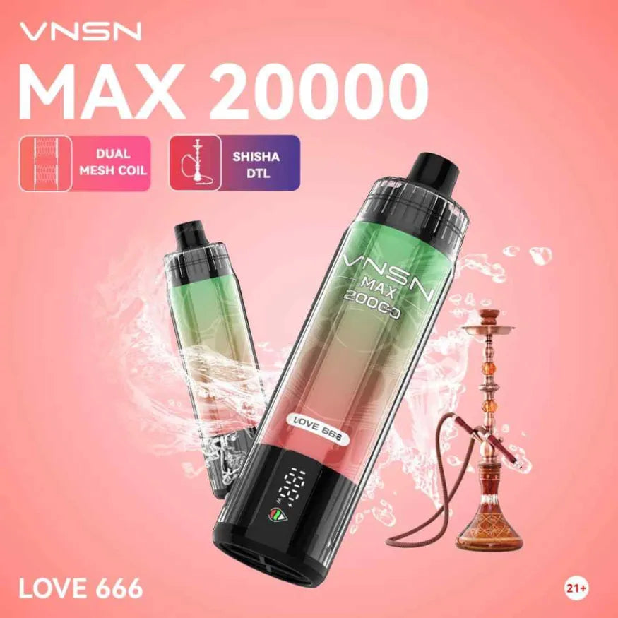 VNSN Max Shisha 20000 Puffs - Love 666 