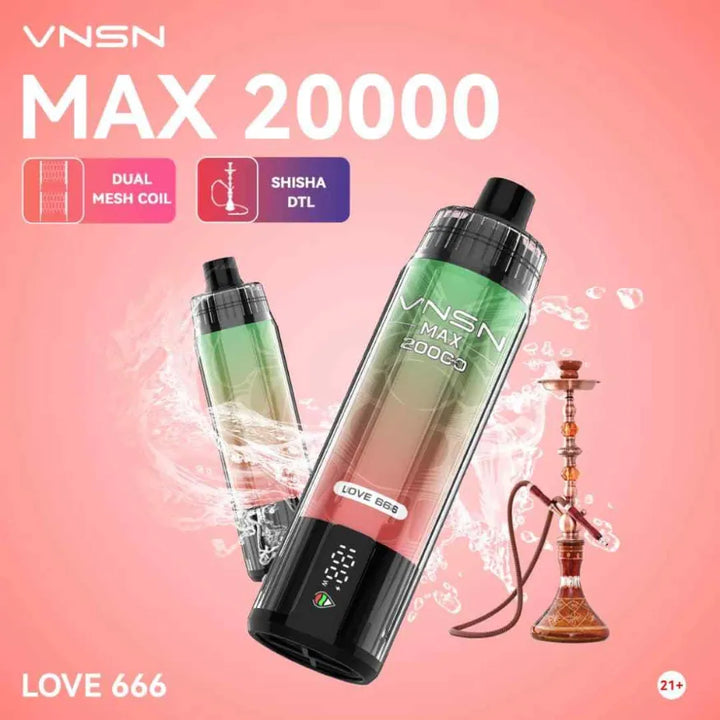 VNSN Max Shisha 20000 Puffs - Love 666 