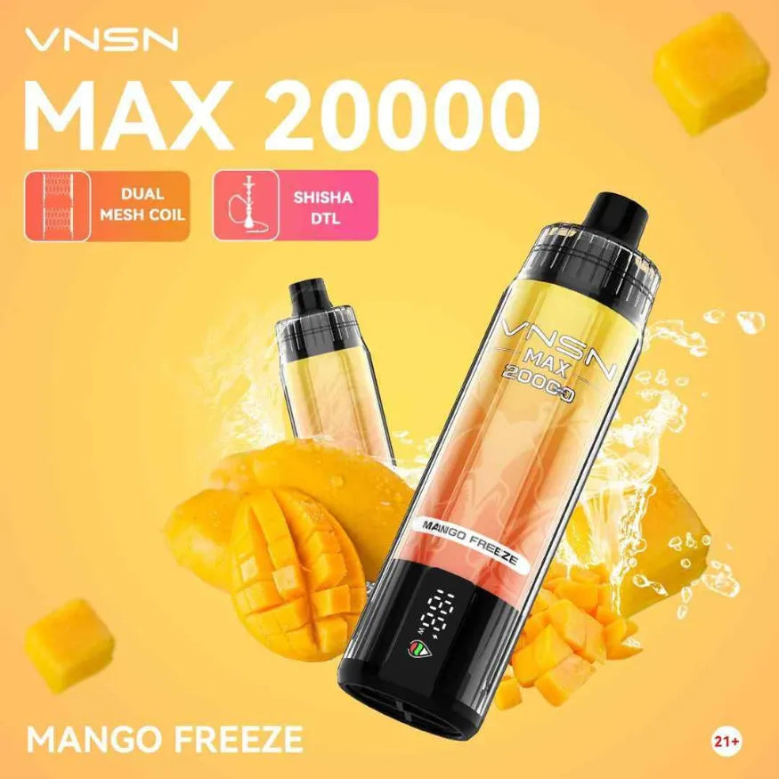 VNSN Max Shisha 20000 Puffs - Mango Freeze 