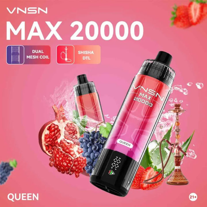 VNSN Max Shisha 20000 Puffs - Queen    