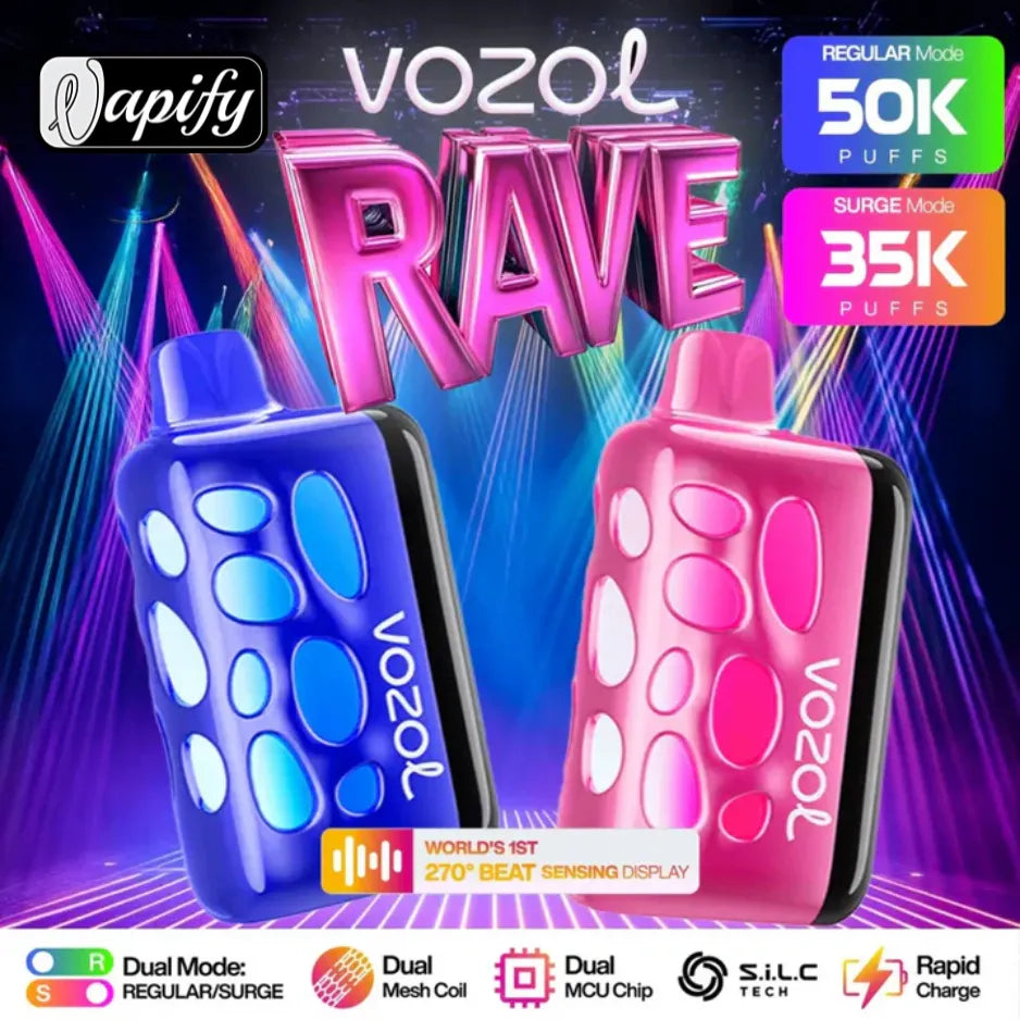 VOZOL Rave 40000 Puffs Disposable Vape 50mg in Dubai, UAE