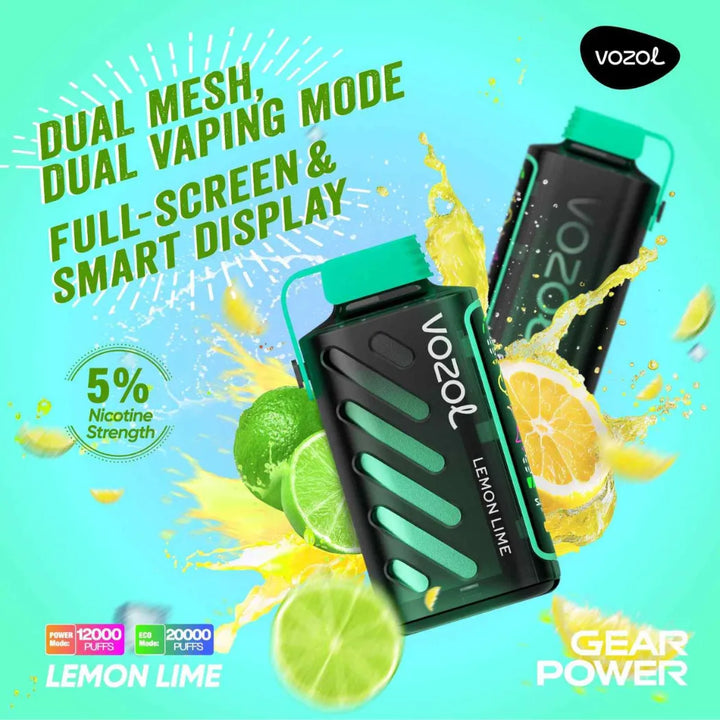 VOZOL_Gear_Power_20000_Puffs_50mg_Dual_Mode_-_Lemon_Lime