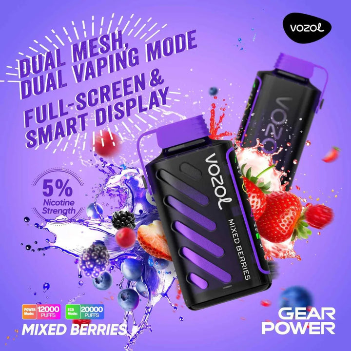 VOZOL_Gear_Power_20000_Puffs_50mg_Dual_Mode_-_Mixed_Berries