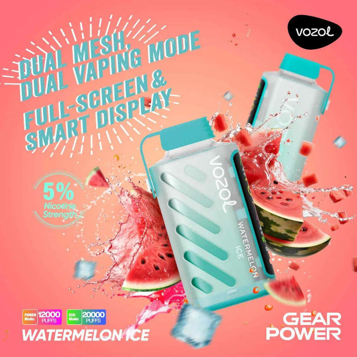 VOZOL_Gear_Power_20000_Puffs_50mg_Dual_Mode_-_Watermelon_Ice