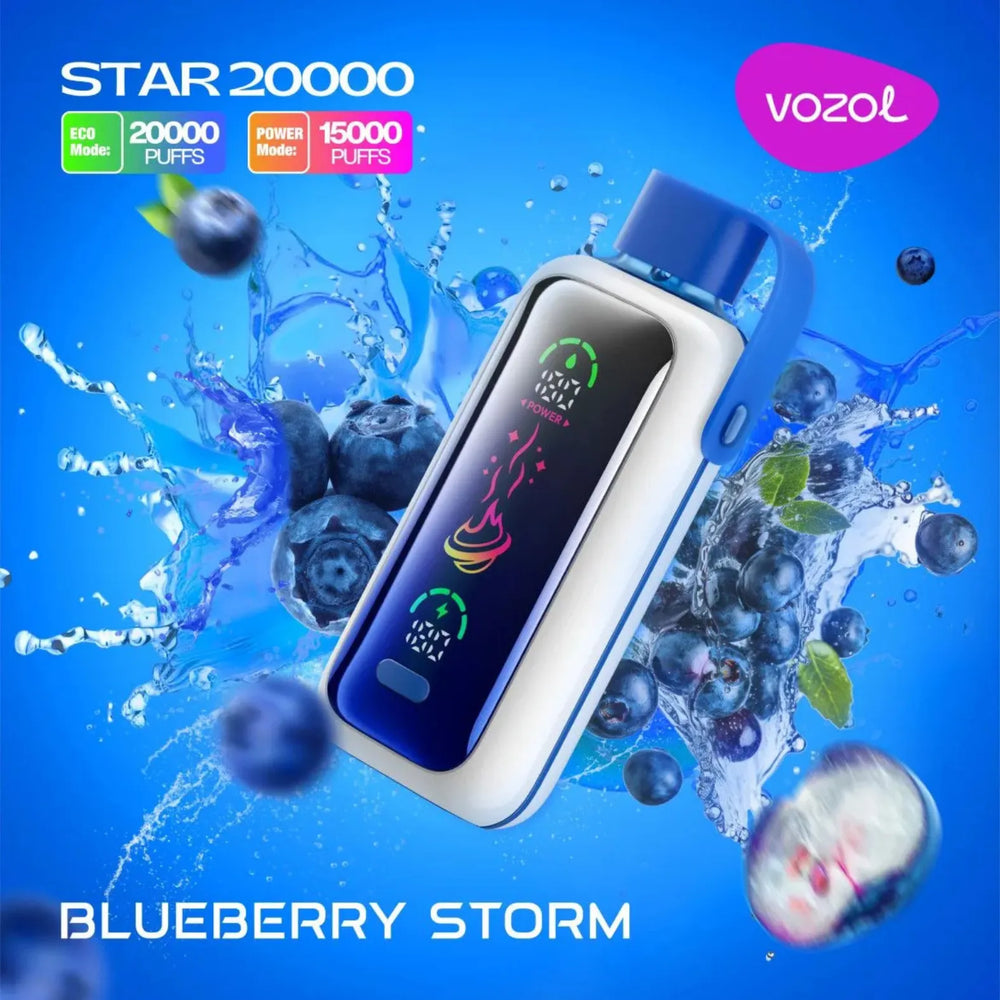 Blueberry Strom - VOZOL Star 20000 Puffs Disposable Vape 20mg & 50mg in Dubai, UAE