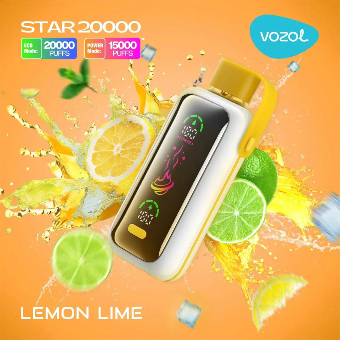 Lemon Lime - VOZOL Star 20000 Puffs Disposable Vape 20mg & 50mg in Dubai, UAE