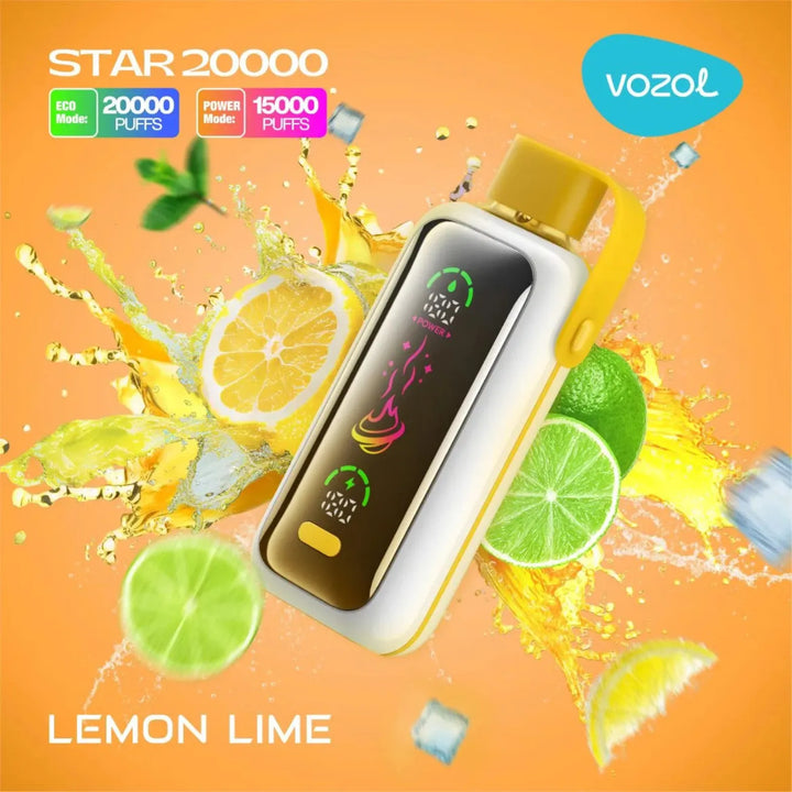 Lemon Lime - VOZOL Star 20000 Puffs Disposable Vape 20mg & 50mg in Dubai, UAE