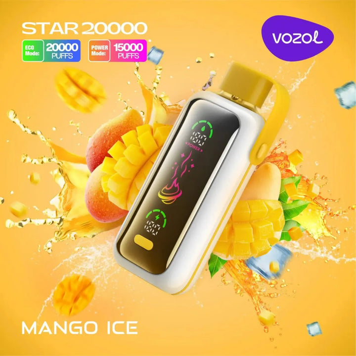 Mango Ice - VOZOL Star 20000 Puffs Disposable Vape 20mg & 50mg in Dubai, UAE
