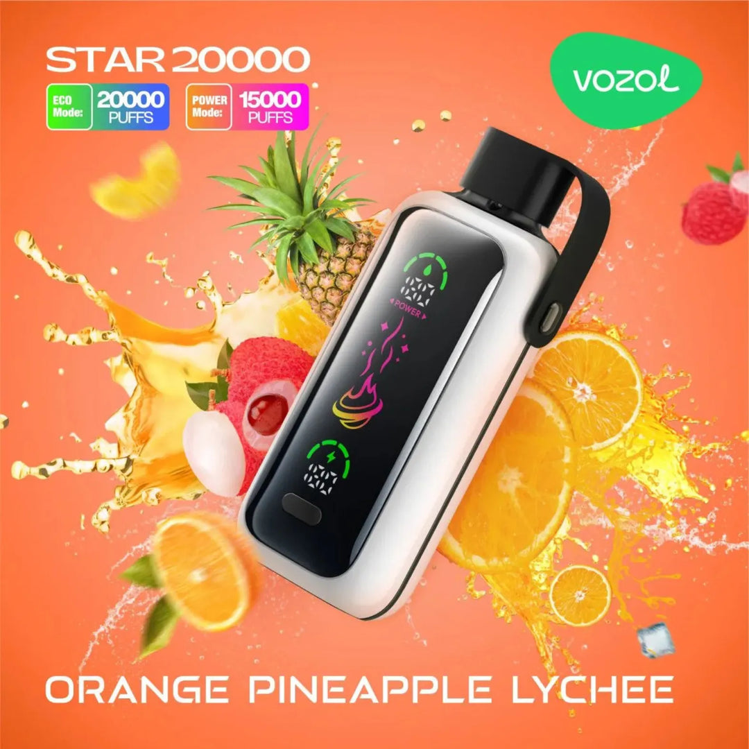 Orange Pineapple Lychee - VOZOL Star 20000 Puffs Disposable Vape 20mg & 50mg in Dubai, UAE