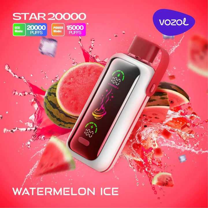 Watermelon Ice - VOZOL Star 20000 Puffs Disposable Vape 20mg & 50mg in Dubai, UAE