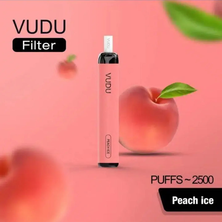 Peach Ice  - VUDU Filter 2500 Puffs Disposable Vape 50mg in Dubai, UAE