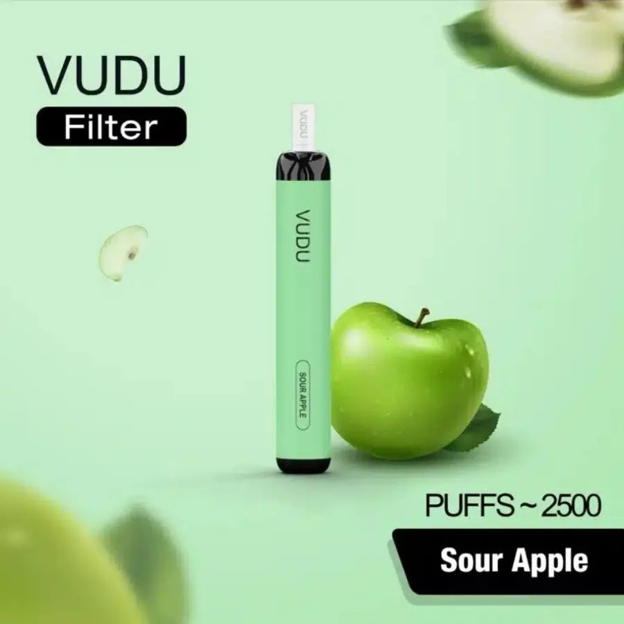 Sour Apple  - VUDU Filter 2500 Puffs Disposable Vape 50mg in Dubai, UAE