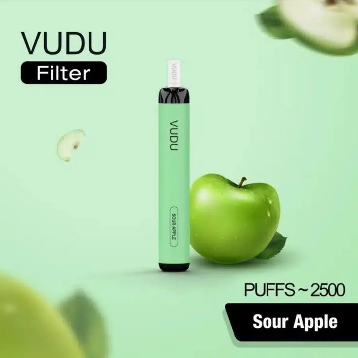 Sour Apple  - VUDU Filter 2500 Puffs Disposable Vape 50mg in Dubai, UAE