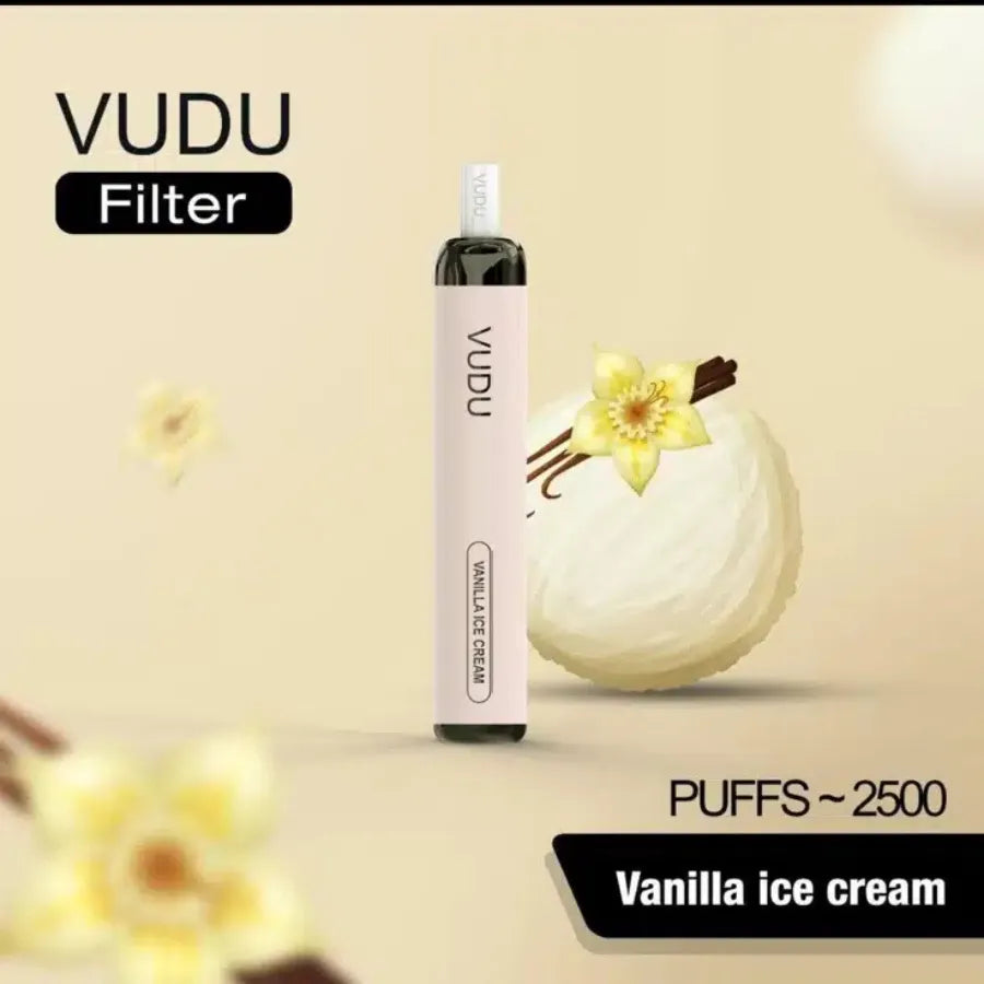 Vanilla Ice Cream  - VUDU Filter 2500 Puffs Disposable Vape 50mg in Dubai, UAE