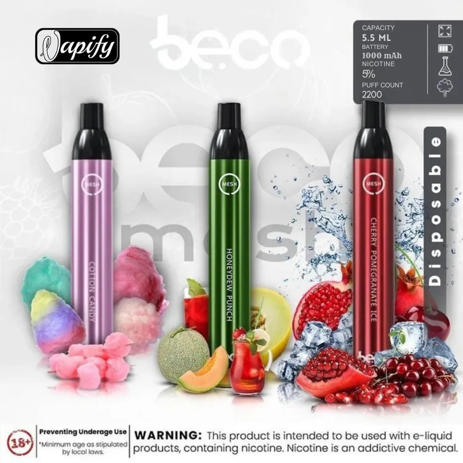 Best Vaptio Beco Mesh 2200 Puffs Disposable Vape
Near me in Dubai, UAE   