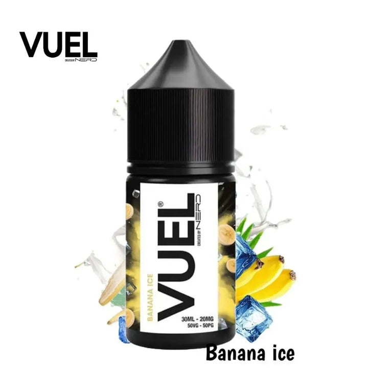 Banana Ice- VUEL Nerd 30ml Salt Nicotine Created By Fraxlabs Nerd in UAE