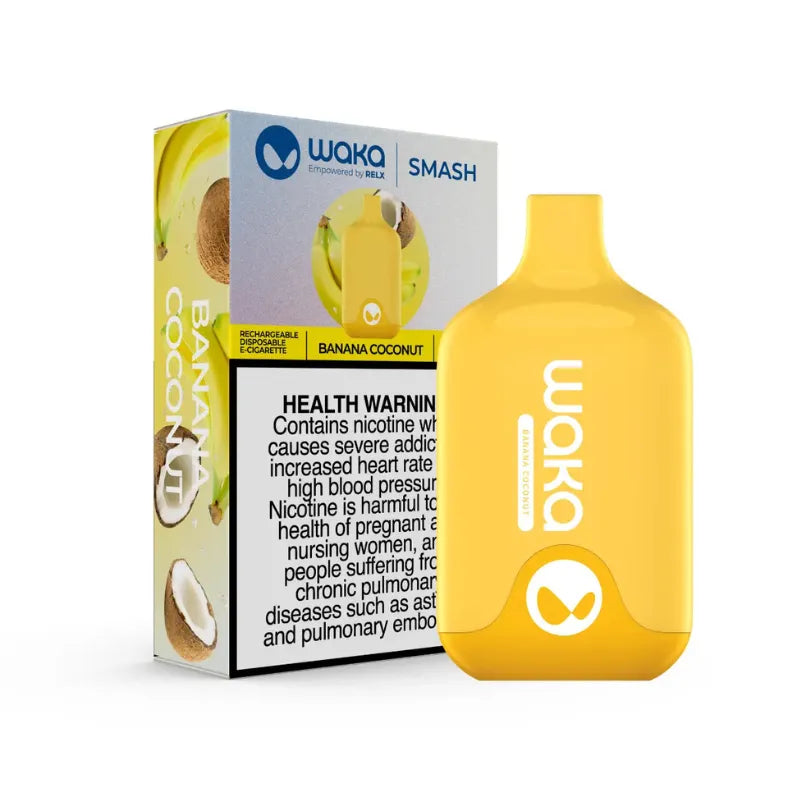 Banana Coconut  - Waka Smash 5500 Puffs 18mg Disposable Vape in Dubai, UAE