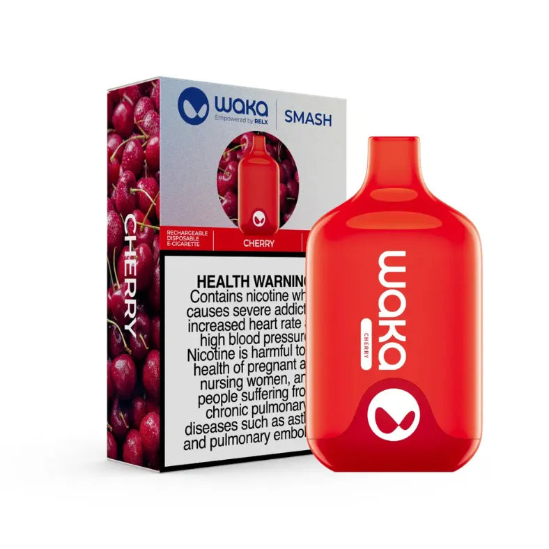 Cherry  - Waka Smash 5500 Puffs 18mg Disposable Vape in Dubai, UAE