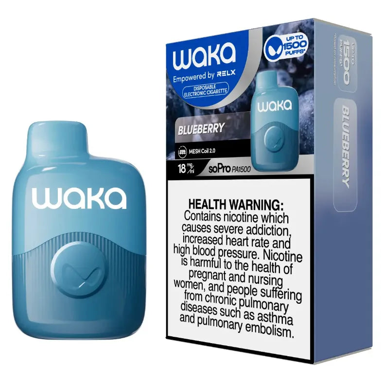Blueberry  - Waka soPro PA 1500Puffs 18mg/ml Disposable Vape in Dubai, UAE