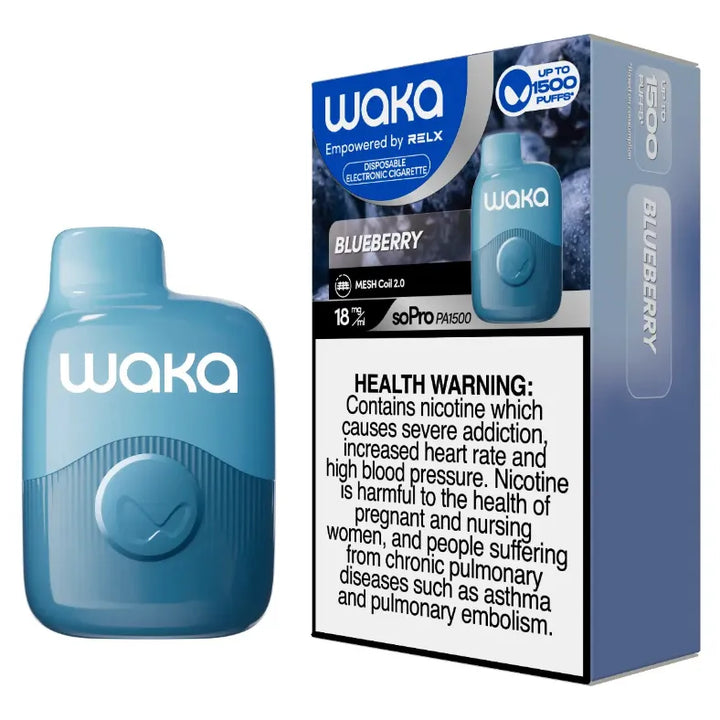 Blueberry  - Waka soPro PA 1500Puffs 18mg/ml Disposable Vape in Dubai, UAE