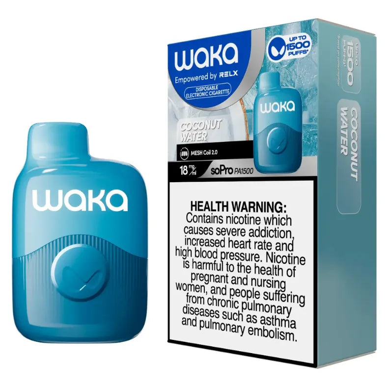 Coconut Water  - Waka soPro PA 1500Puffs 18mg/ml Disposable Vape in Dubai, UAE