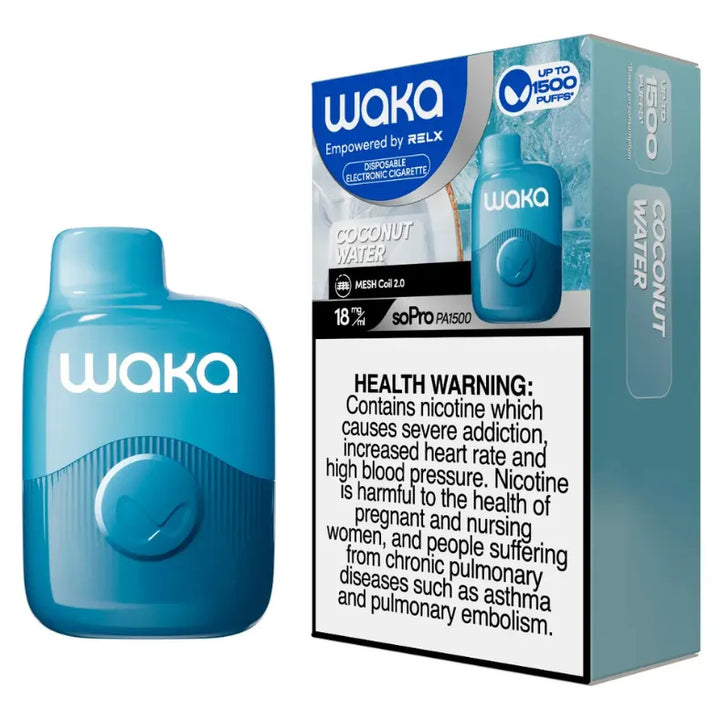 Coconut Water  - Waka soPro PA 1500Puffs 18mg/ml Disposable Vape in Dubai, UAE