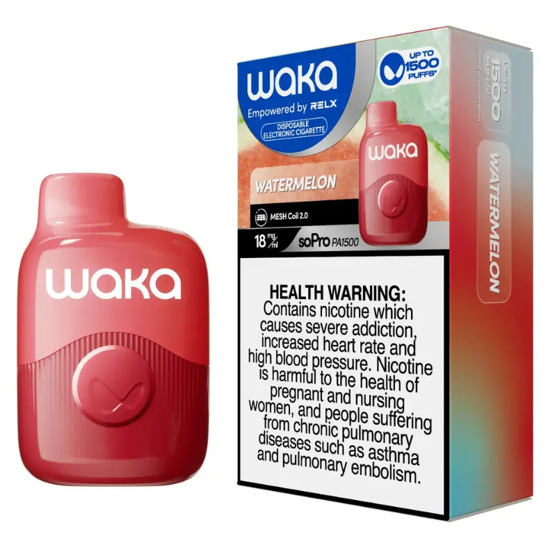 Watermelon  - Waka soPro PA 1500Puffs 18mg/ml Disposable Vape in Dubai, UAE