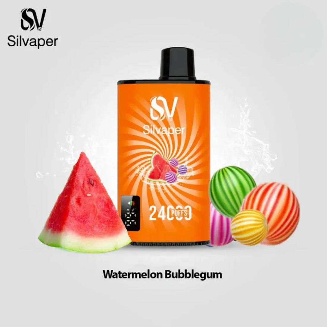 Watermelon Bubblegum - Silvaper 24000 Puffs Disposable Vape 2% Nicotine in Dubai, UAE