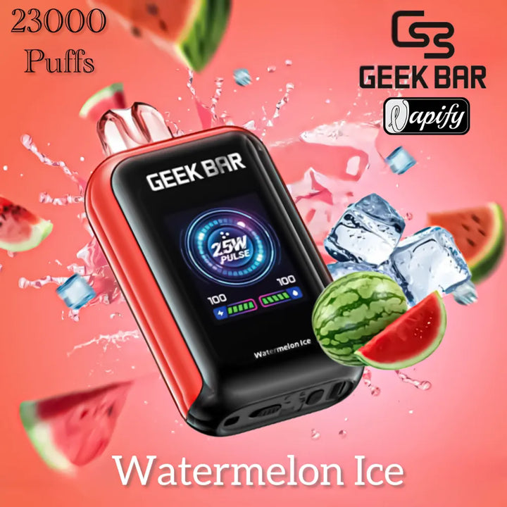 Watermelon Ice  - Geek Bar 23000 Puffs 50mg Disposable Vape in Dubai, UAE