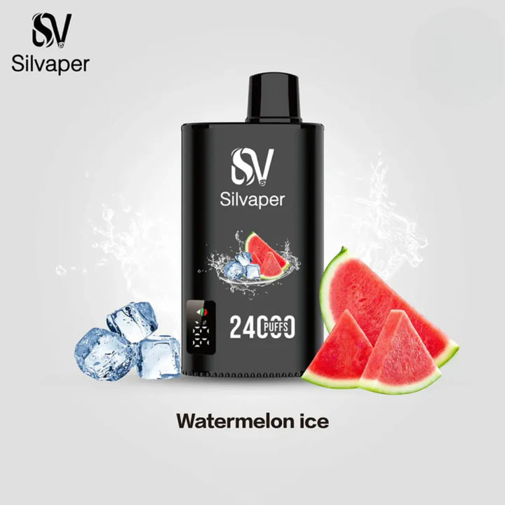 Watermelon Ice - Silvaper 24000 Puffs Disposable Vape 2% Nicotine in Dubai, UAE