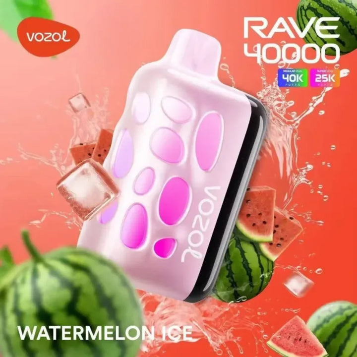 Watermelon Ice  - VOZOL Rave 40000 Puffs Disposable Vape 50mg in Dubai, UAE