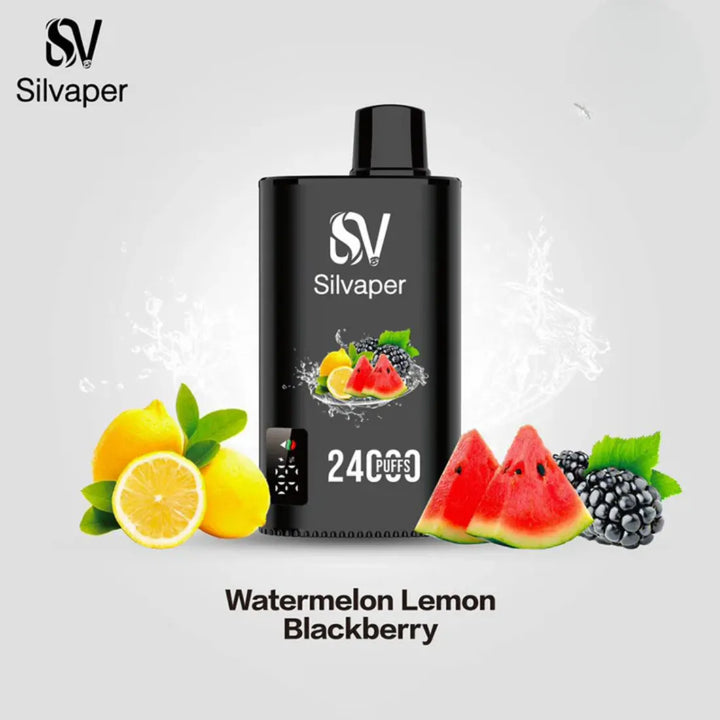 Watermelon Lemon Blackberry - Silvaper 24000 Puffs Disposable Vape 2% Nicotine in Dubai, UAE