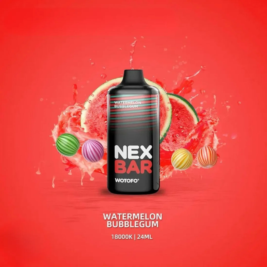 Watermelon Bubblegum - Wotofo Nex Bar 18000 Puffs Disposable Vape 20mg in Dubai, UAE