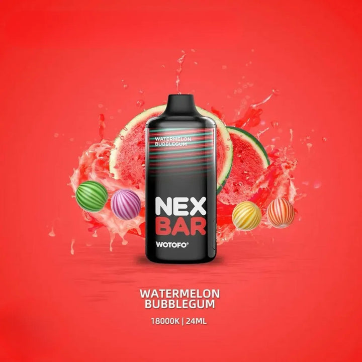 Watermelon Bubblegum - Wotofo Nex Bar 18000 Puffs Disposable Vape 20mg in Dubai, UAE
