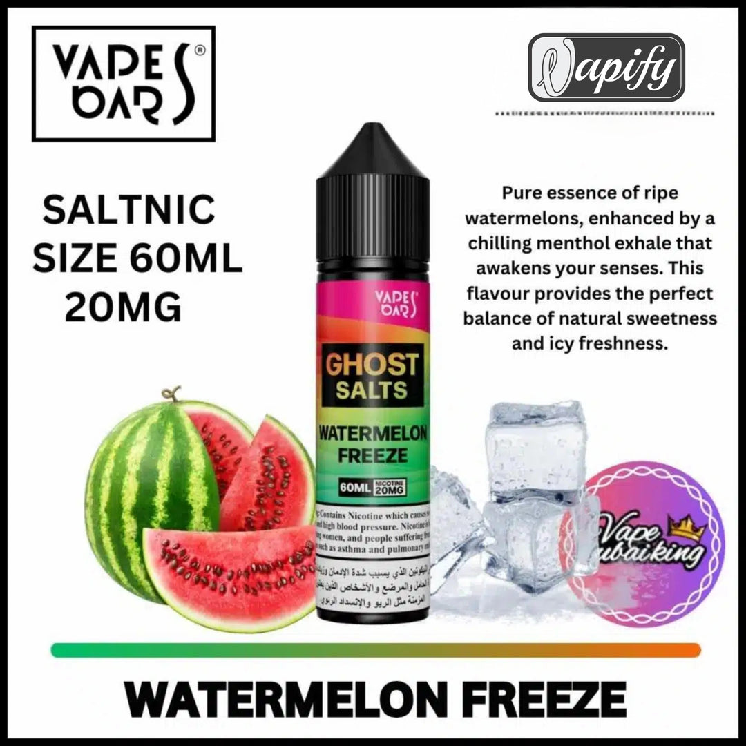 VAPES BARS Ghost Salt Nicotine 20mg of 30ml & 60ml