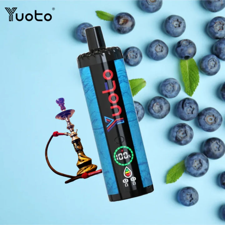 YUOTO Digi 15000 Puffs Blueberry Hookah Disposable 50mg Rechargeable Vape in Dubai, UAE