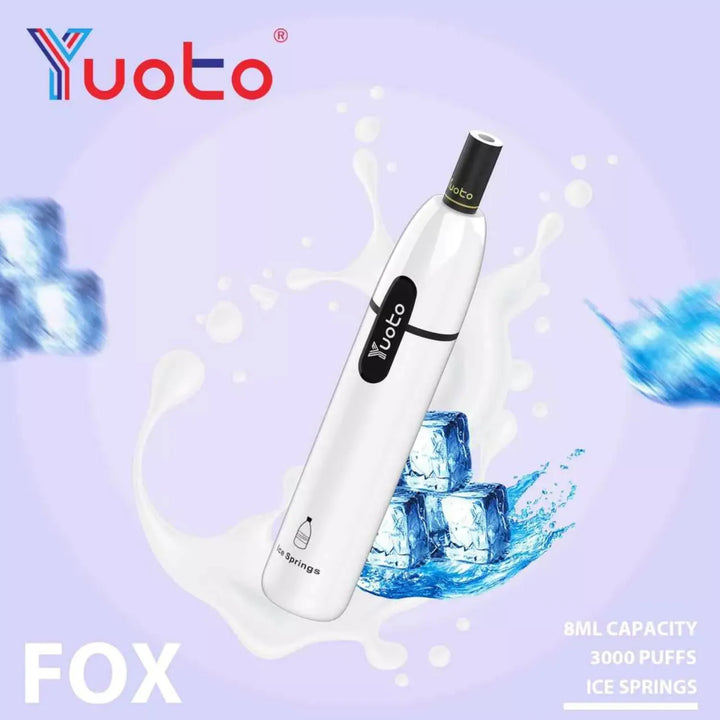 YUOTO Fox Disposable 3000 Puffs - Ice  Springs 