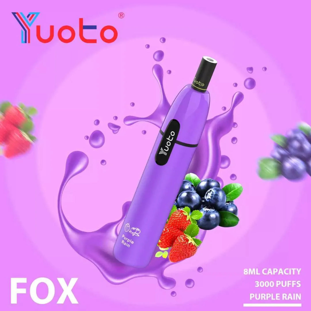 YUOTO Fox Disposable 3000 Puffs - Purple Rain 