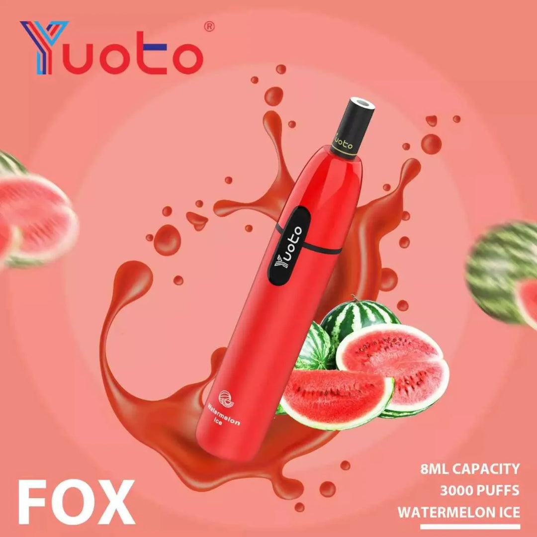 YUOTO Fox Disposable 3000 Puffs - Watermelon Ice 