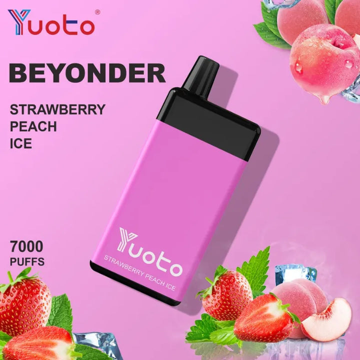 Yuoto Beyonder 7000 Puffs - Strawberry Peach Ice 