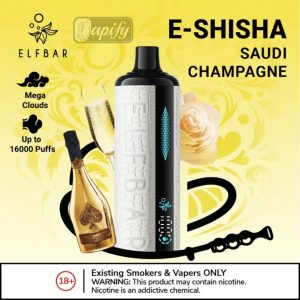 Elf Bar E-Shisha 16000 Puffs Saudi Champagne Disposable Vape in Dubai, UAE