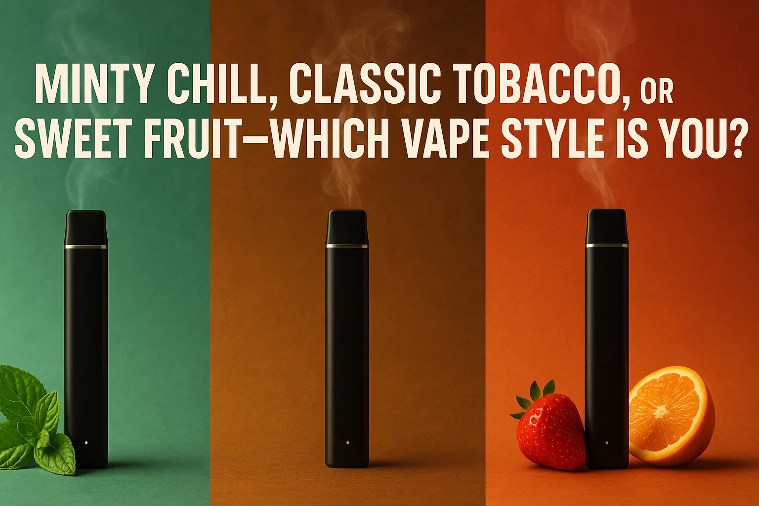 Minty Chill Classic Tobacco or Sweet Fruit Vape