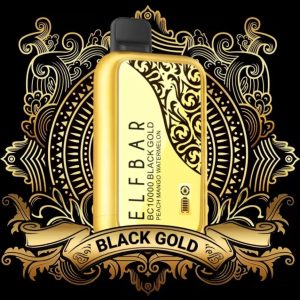 Peach Mango Watermelon ELF BAR Black Gold BC10000 Puffs Disposable Vape 50mg in Dubai, UAE
