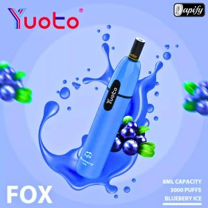 YUOTO Fox Disposable 5% 3000 Puffs Rechargeable Vape